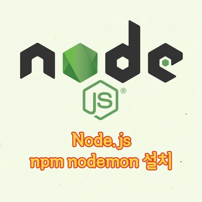 npm nodemon 설치